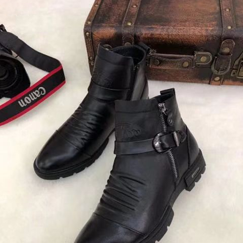 👞Men's vintage-style Martin boots 👉 Enhance your gentlemanly appearance.