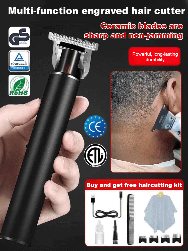 Electric oil head carving hair clipper. Shave in 3 seconds, clean and streak-free!