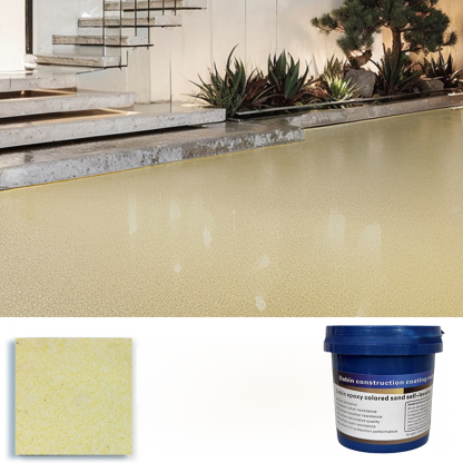 Upgrade epoxy coloured sand floor paint.🎨 With just one bucket, you can effortlessly transform up to 60 square meters of flooring.