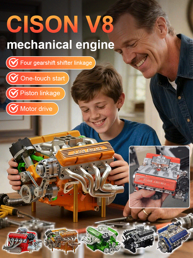 New V8 engine model  🏎️ Every engineer's dream. 1:16 scale, water-cooled, and with the incredible sound of a V8.