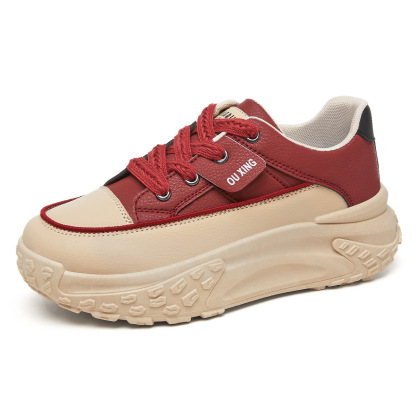 Thick-soled casual women's height-increasing shoes, 30 mm ergonomic sole. Supports the natural shape of the foot while walking and improves activity efficiency.