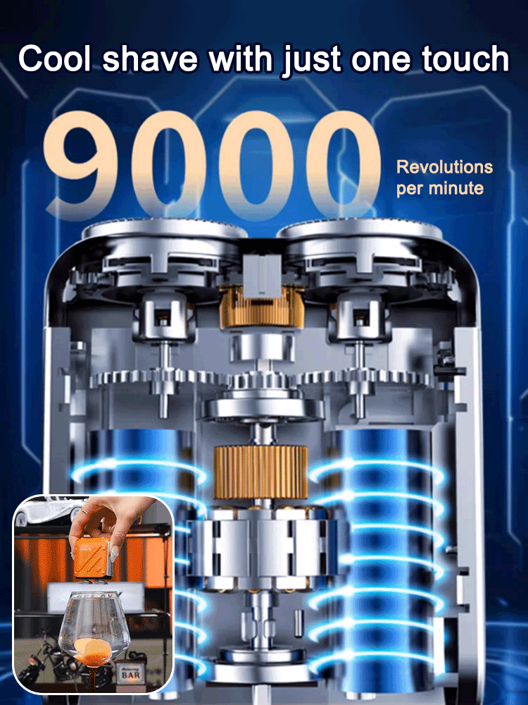 Still using that old razor? Stop the irritation. 🛑 Meet the German-Engineered Mini Shaver. 9000 RPM of pure power that cuts through tough, wire-thick beards like butter.