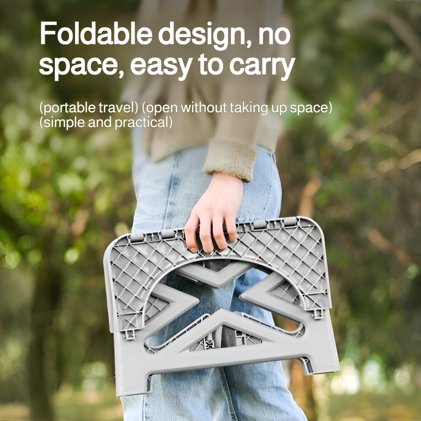 Car folding emergency toilet