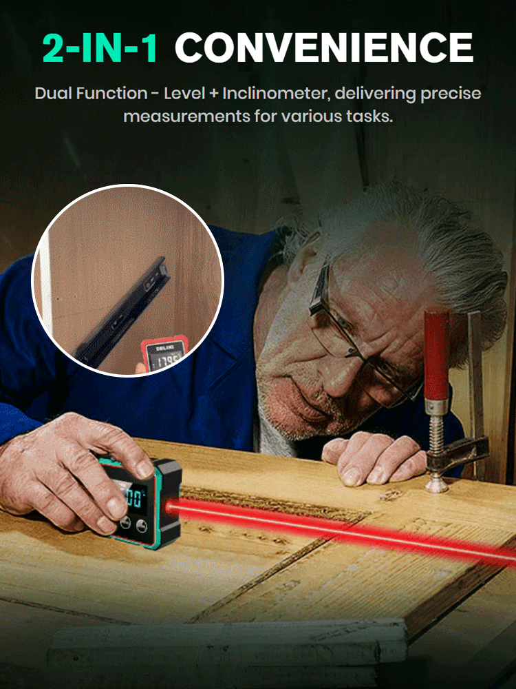 Strong magnetic digital display level angle measuring instrument