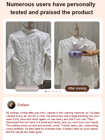 Portable High-Power Handheld Garment Steamer for Home Use