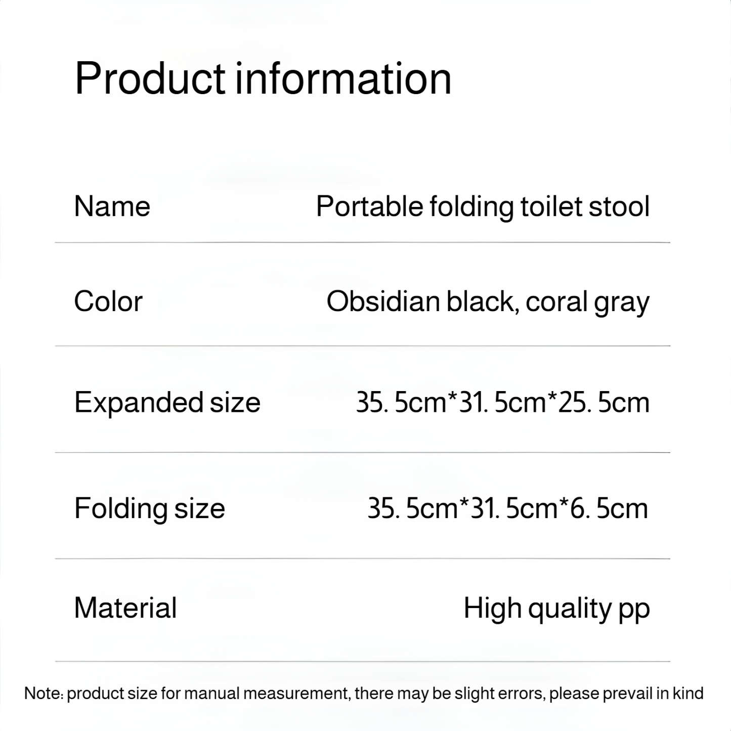 Car folding emergency toilet