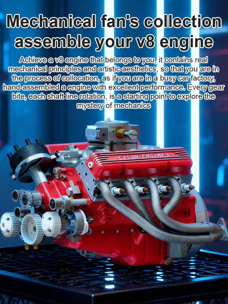 New V8 engine model  🏎️ Every engineer's dream. 1:16 scale, water-cooled, and with the incredible sound of a V8.