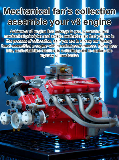 New V8 engine model  🏎️ Every engineer's dream. 1:16 scale, water-cooled, and with the incredible sound of a V8.