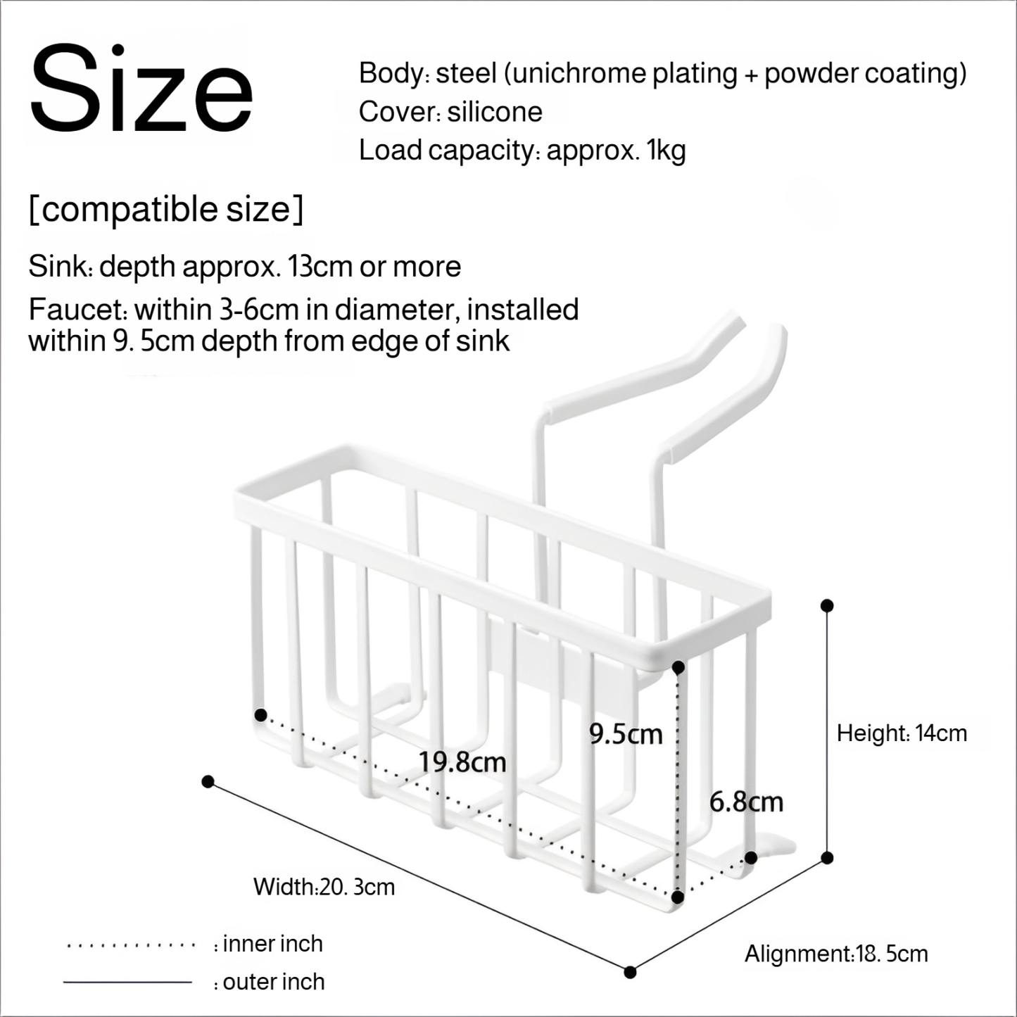 Sink storage and drainage rack