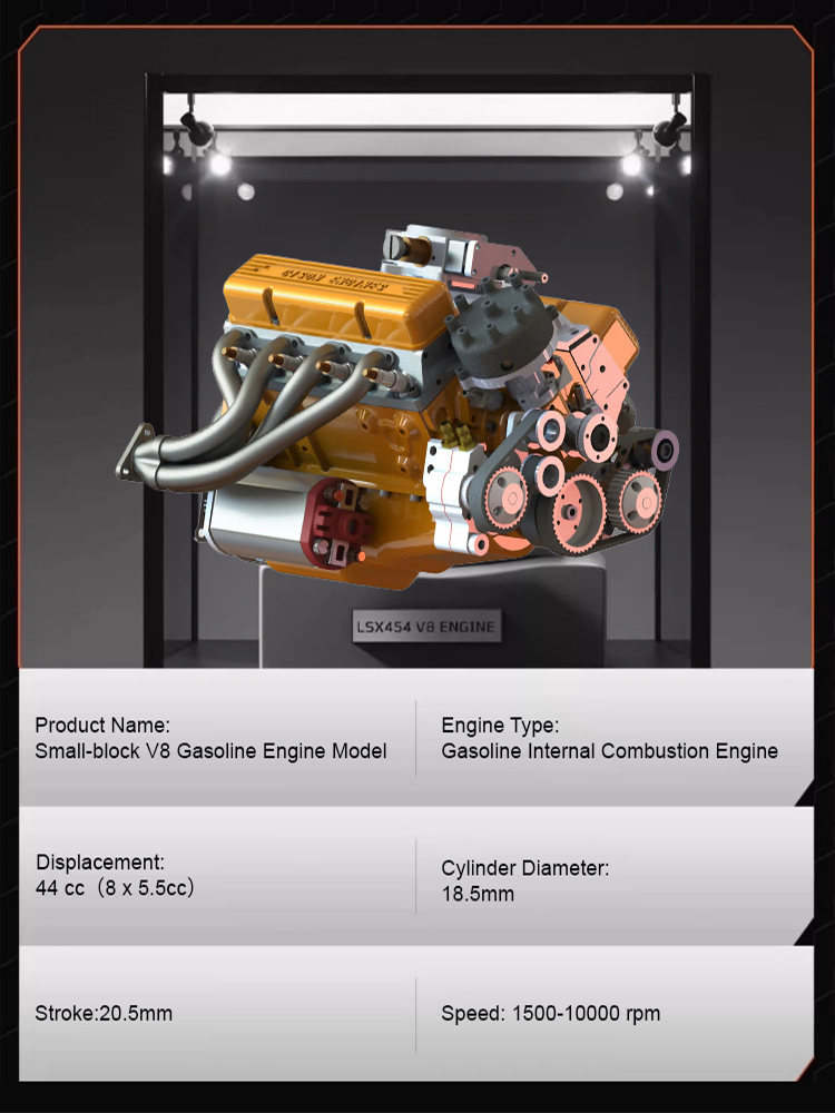 New V8 engine model  🏎️ Every engineer's dream. 1:16 scale, water-cooled, and with the incredible sound of a V8.
