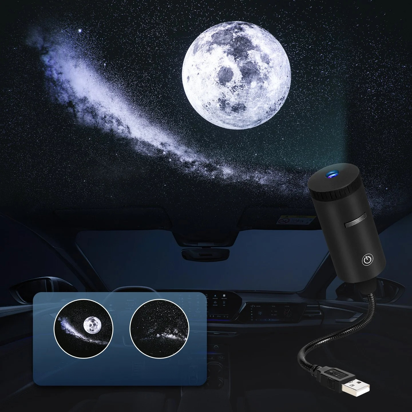 🔍 2M+ HD Lens, Vivid Projection of Moon & Galaxy