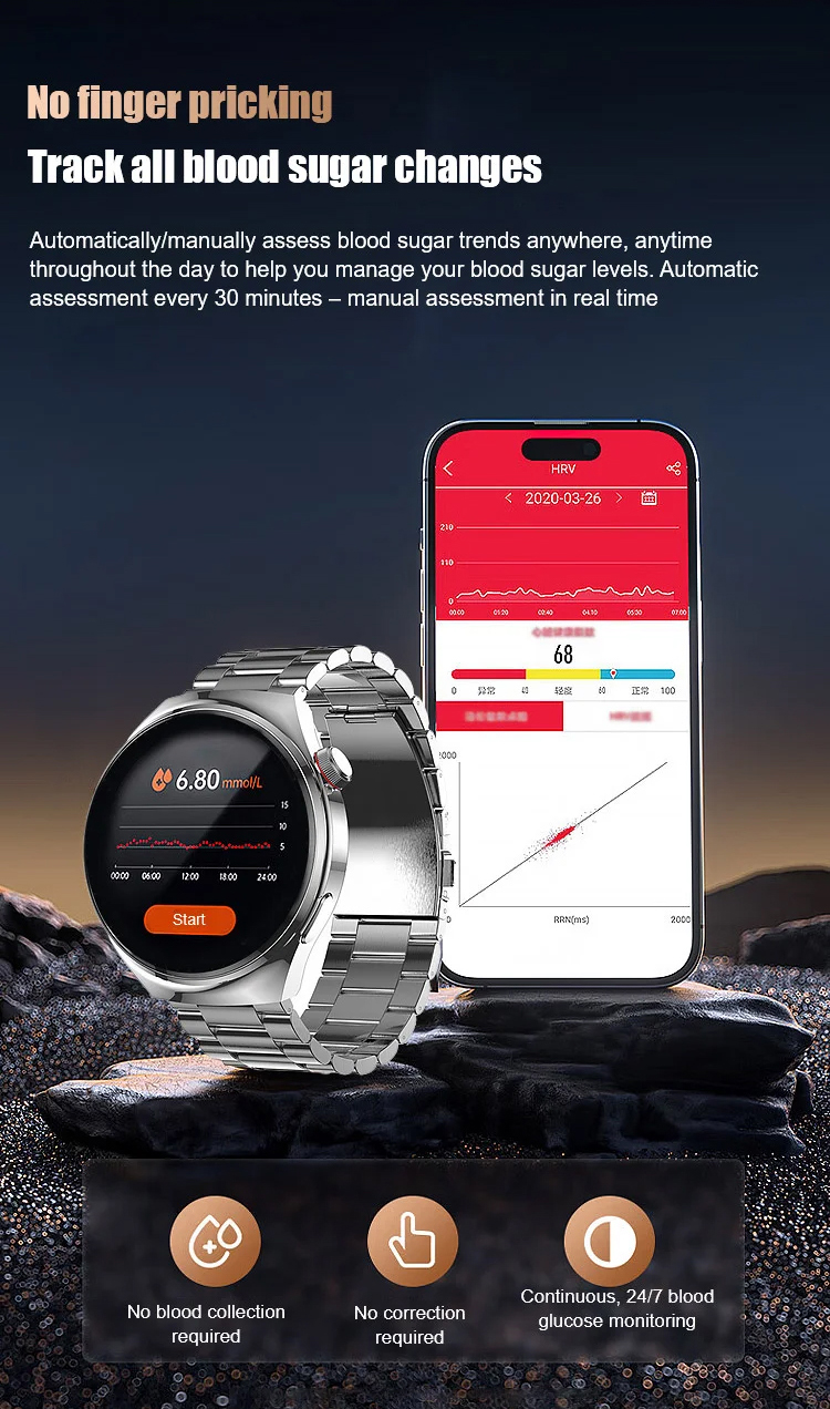 Pain-Free Health Tracker - 99.9% Precision with German Tech & US Chip