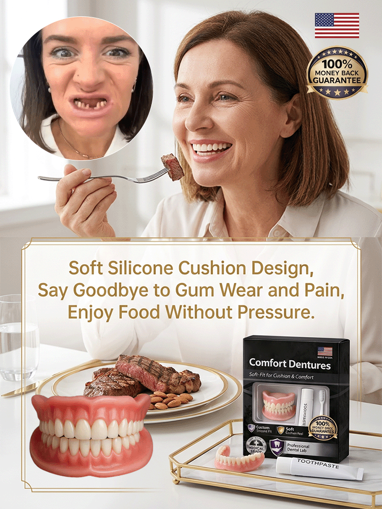【🦷Buy One Get One Free】Medical-Grade Denture Set✨Hospital-Quality, Safe, Comfortable, and Perfectly Fitting!