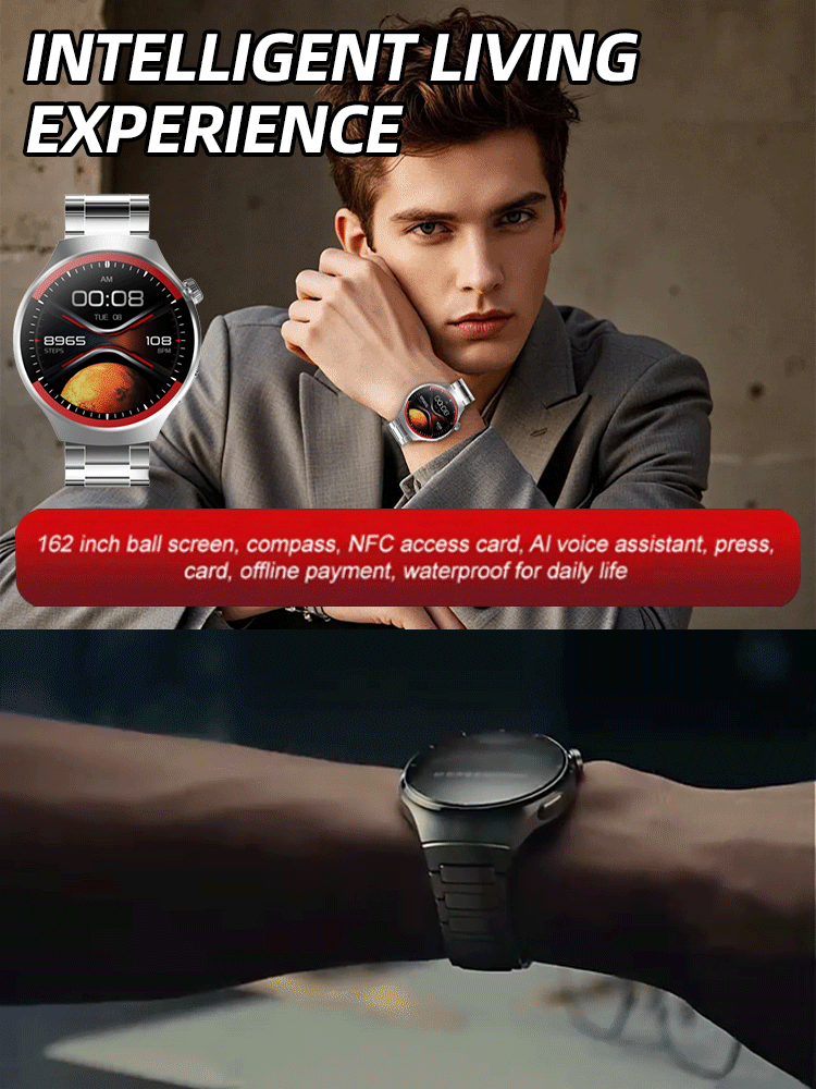 ⌚️Smart touch screen watch, 24-hour health monitoring, battery life up to 10 days