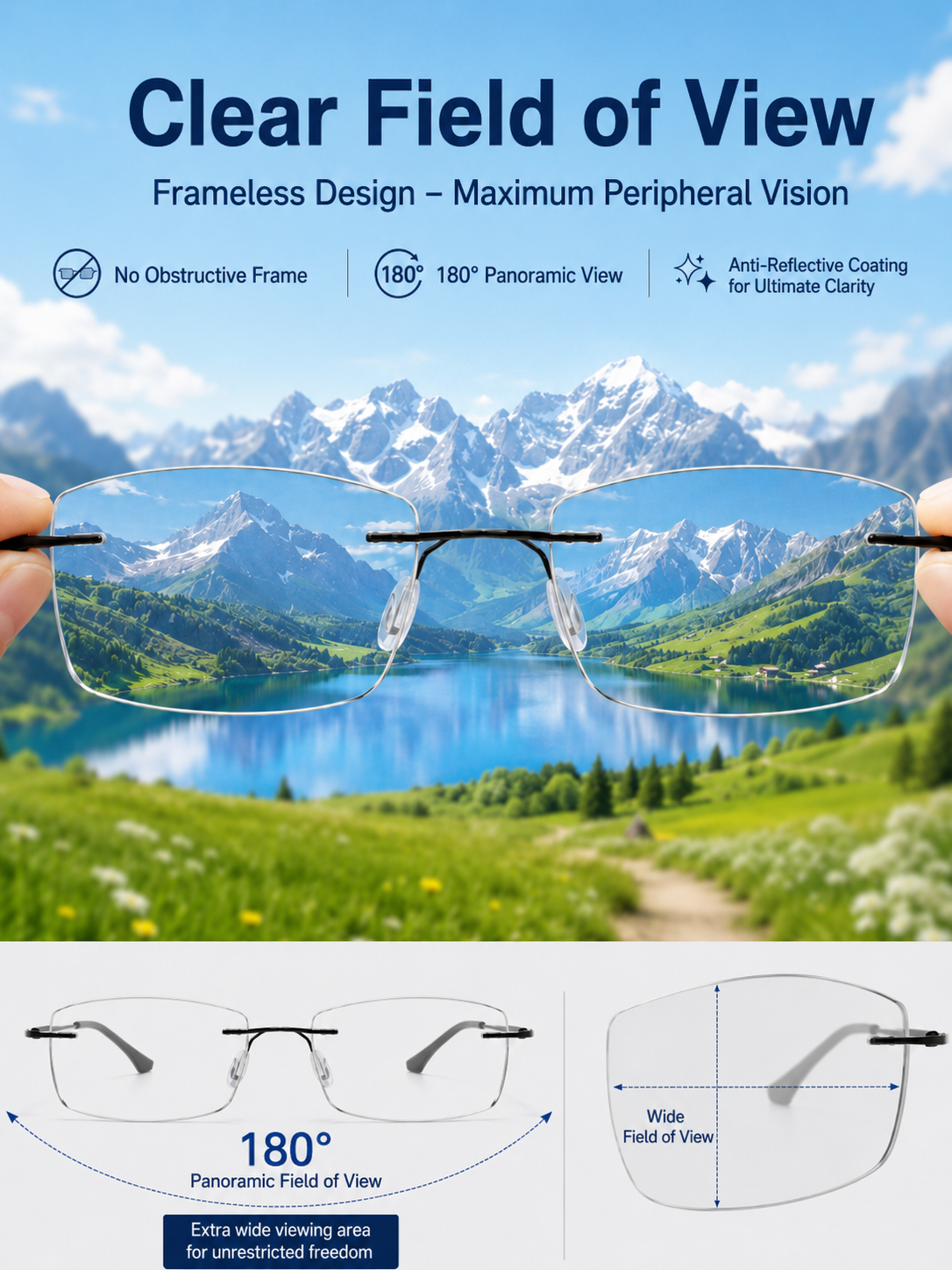 Smart Progressive Glasses - Clear Vision at Every Distance & Light Condition