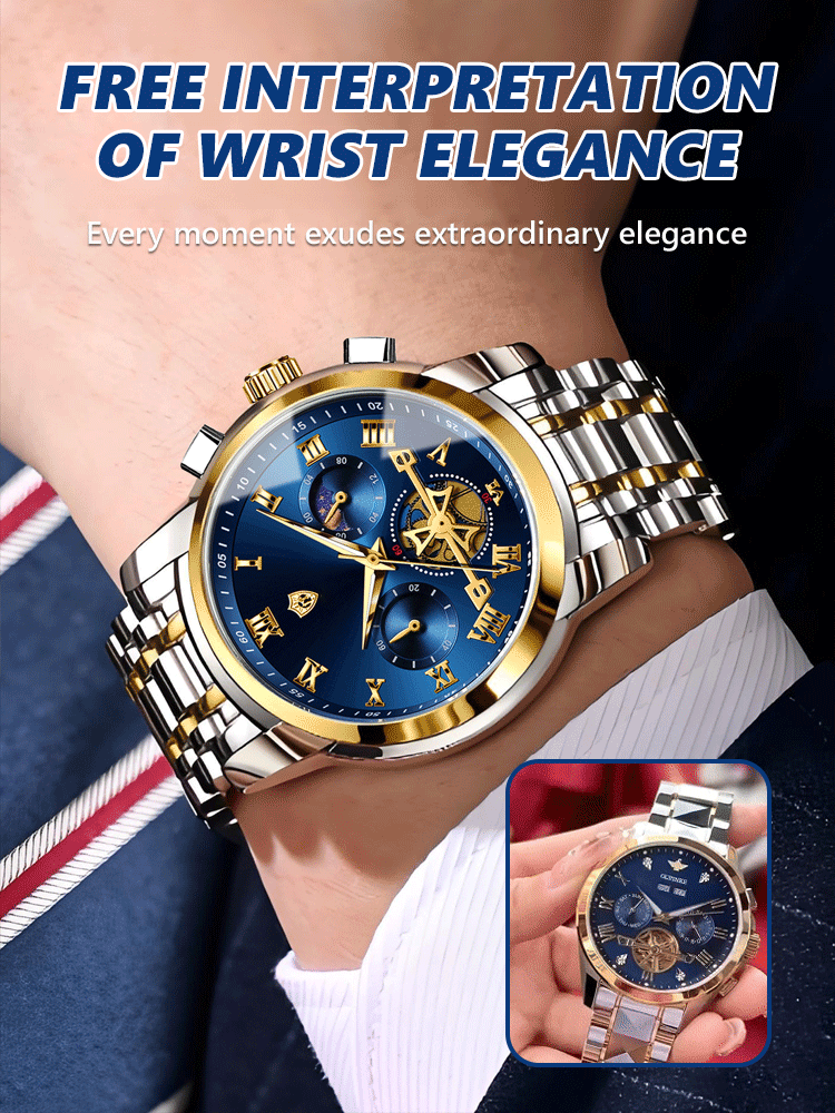 100-meter deep waterproof🌊, perfect for swimming and diving with no worries. Crafted with aerospace-grade stainless steel body🪙 and sapphire crystal watch lens💎, it features outstanding wear & scratch resistance, staying brand new for a decade.