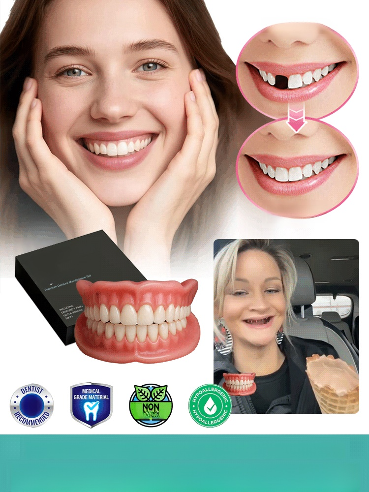 🤍【SEAGRIL™ Medical Grade Dentures】No adhesive needed, buy 1 get 1 free! Crazy deal🔥