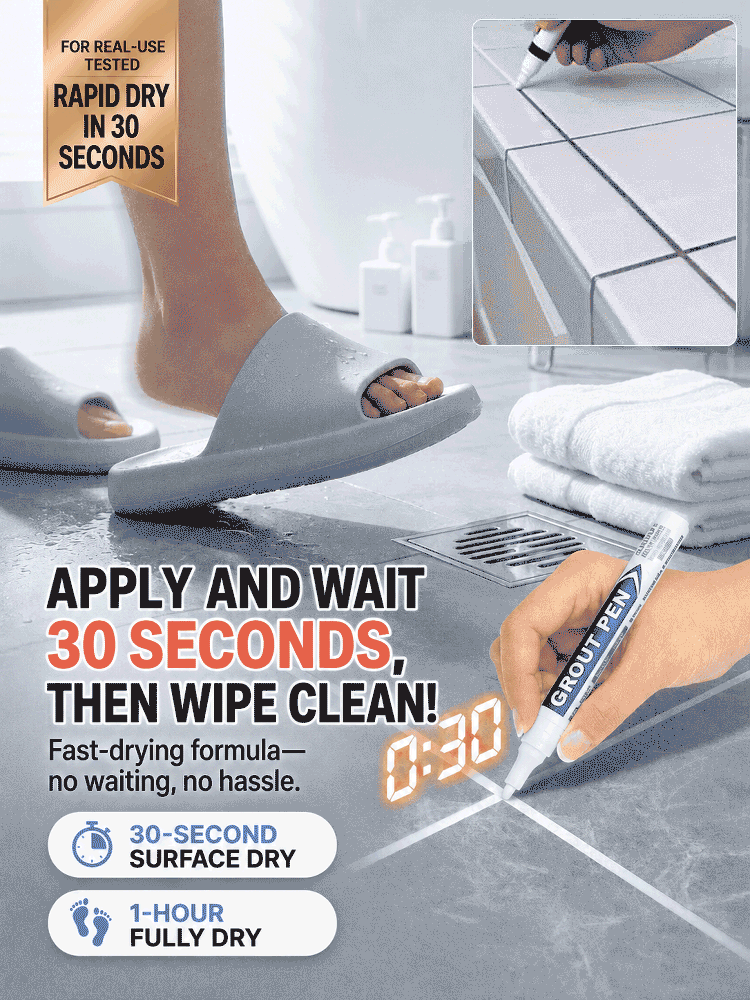 💸 Stop paying for professional tile repairs! 🧱 Make ugly, moldy grout look brand new in seconds ⚡✨