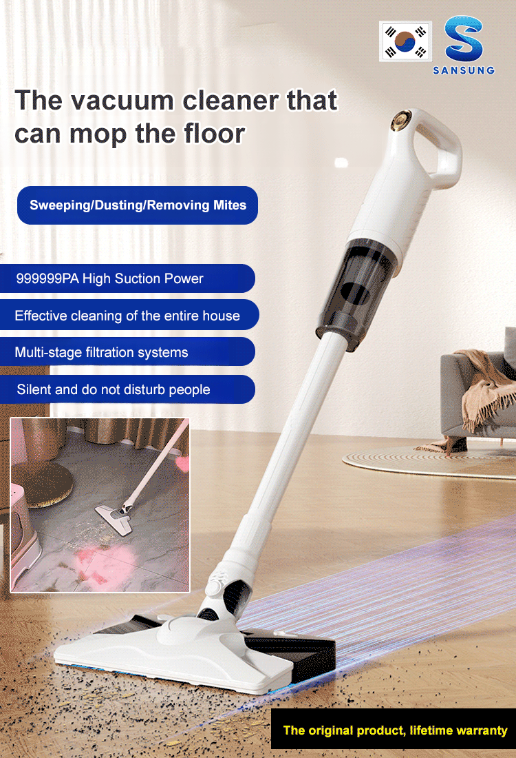 【Free trial】The latest wireless vacuum cleaner and mop, powerful cleaning without dead corners
