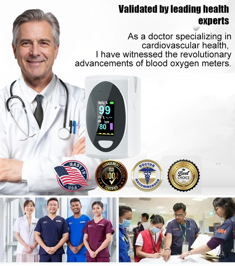 👨‍👩‍👧‍👦 This health monitor is suitable for the whole family, elders, kids and fitness groups. 🔬 Developed by Harvard scientific research, it is a medical-grade fingertip detector ✋ with non-invasive ❌💉 and painless clip-on design.