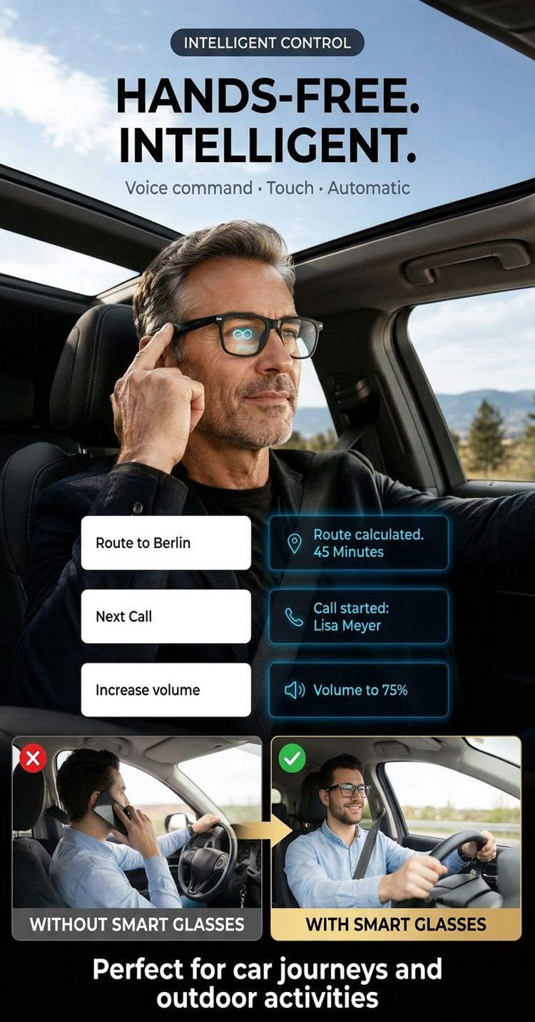 Smart Zoom AI Translation Glasses - Photochromic All-in-One Adaptive Vision Eyewear