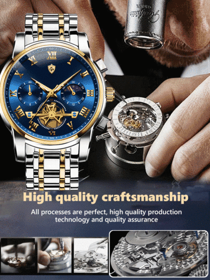 100-meter deep waterproof🌊, perfect for swimming and diving with no worries. Crafted with aerospace-grade stainless steel body🪙 and sapphire crystal watch lens💎, it features outstanding wear & scratch resistance, staying brand new for a decade.