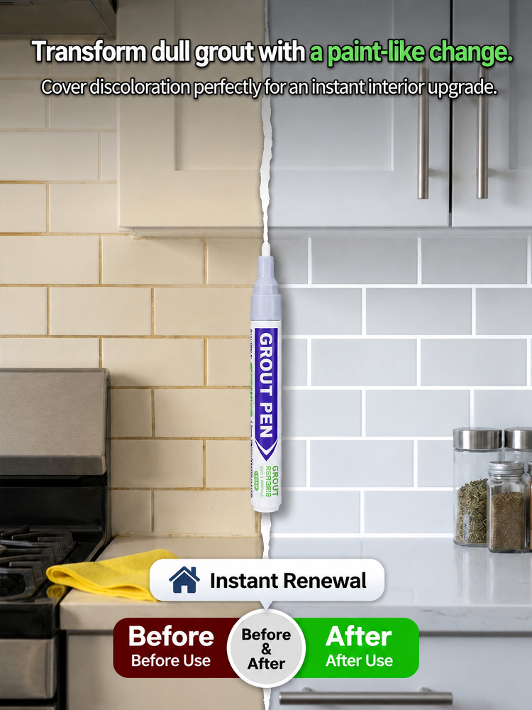 💸 Stop paying for professional tile repairs! 🧱 Make ugly, moldy grout look brand new in seconds ⚡✨