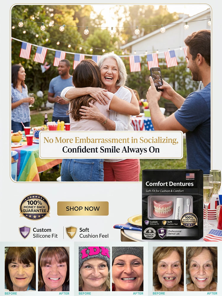 【🦷Buy One Get One Free】Medical-Grade Denture Set✨Hospital-Quality, Safe, Comfortable, and Perfectly Fitting!