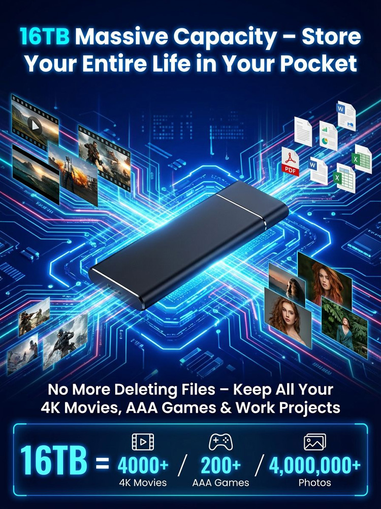 High-speed SSD ultra-thin portable hard drive