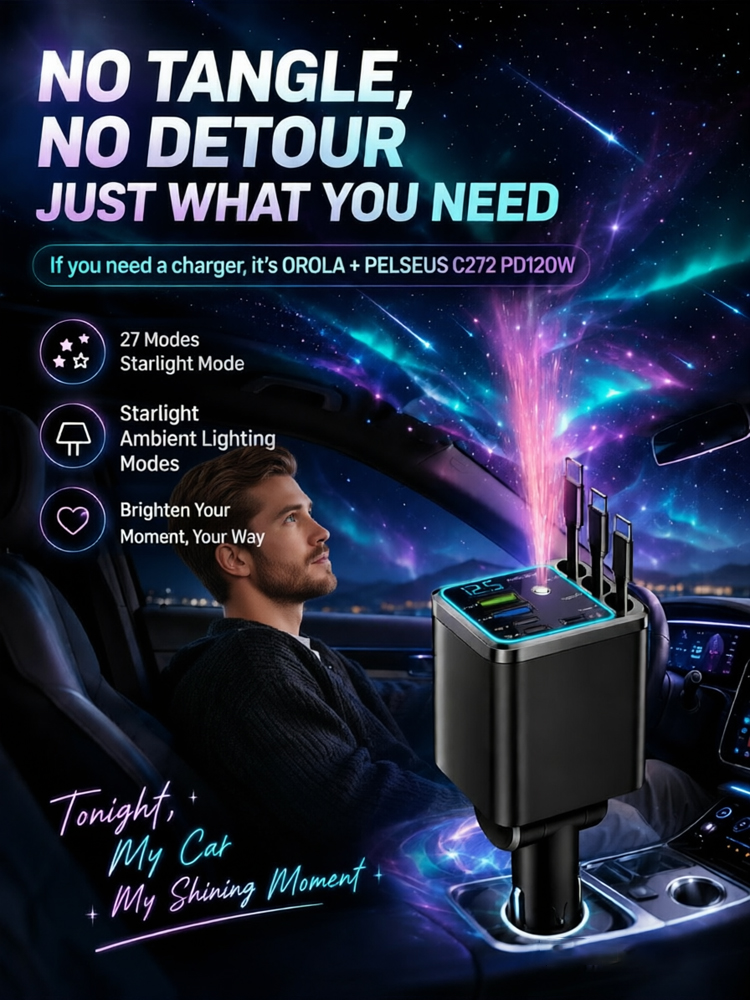 🚗 Stop driving in boring cars! 🔌⚡ One plug gets 120W charging and a million-dollar starry roof ✨