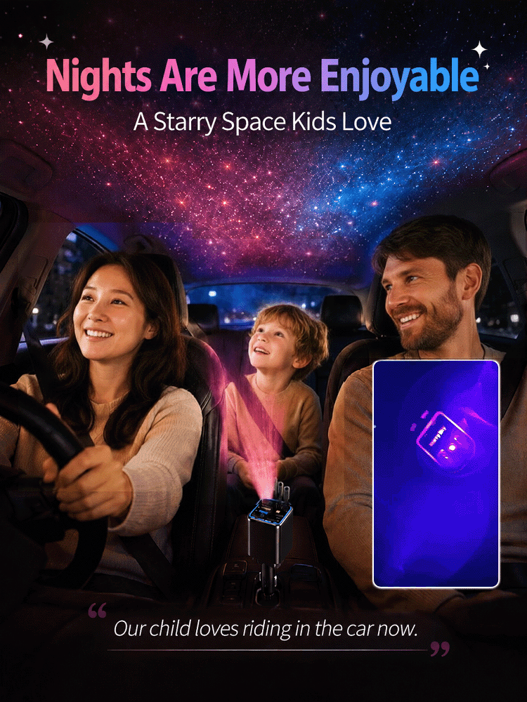 🚗 Stop driving in boring cars! 🔌⚡ One plug gets 120W charging and a million-dollar starry roof ✨