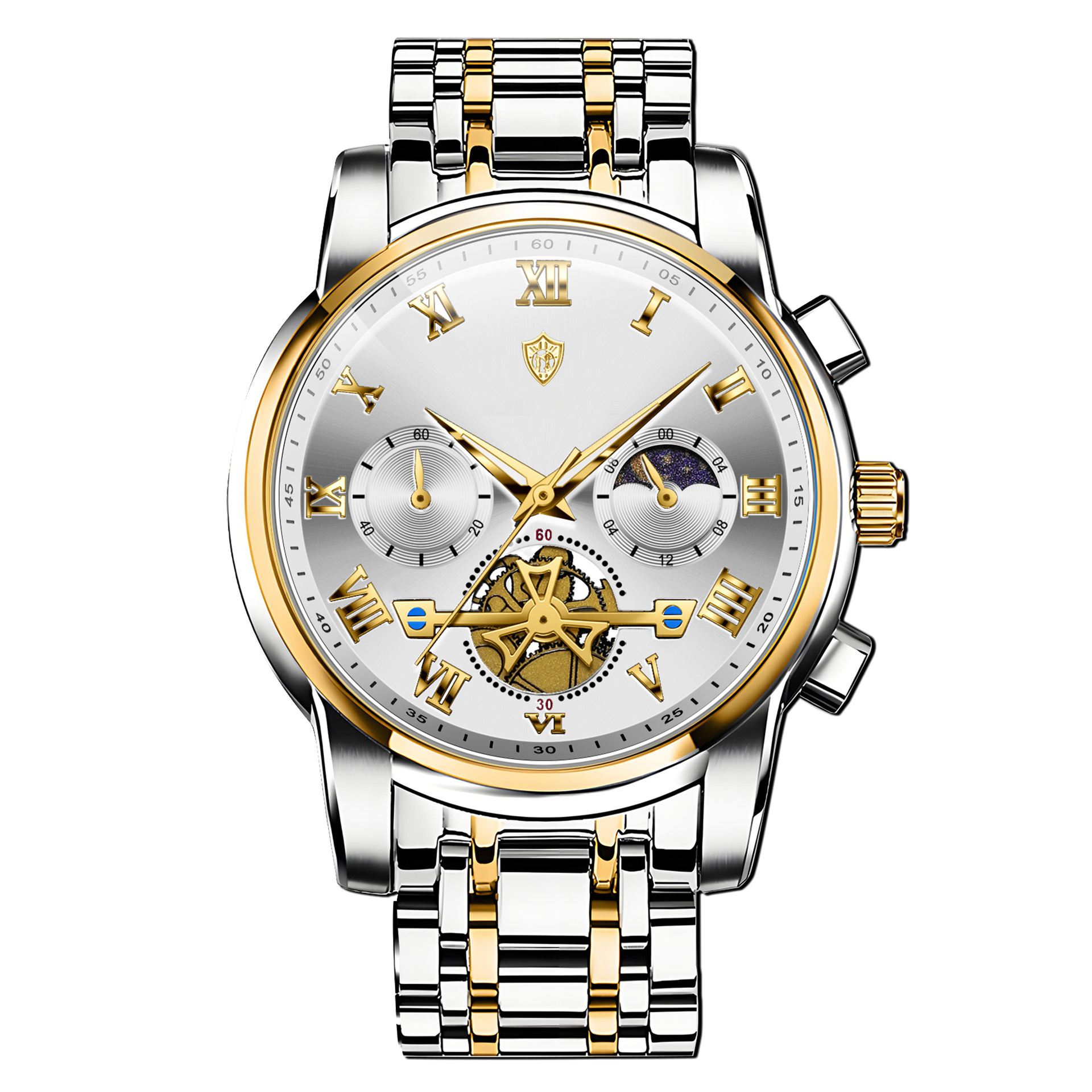 100-meter deep waterproof🌊, perfect for swimming and diving with no worries. Crafted with aerospace-grade stainless steel body🪙 and sapphire crystal watch lens💎, it features outstanding wear & scratch resistance, staying brand new for a decade.