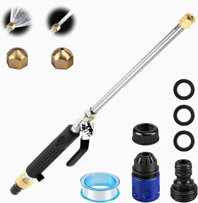 🚀Aircraft Carrier-Grade High-Pressure Cleaning Gun｜300% Pressure Increase・No Electricity Required・30-Second Stain Removal