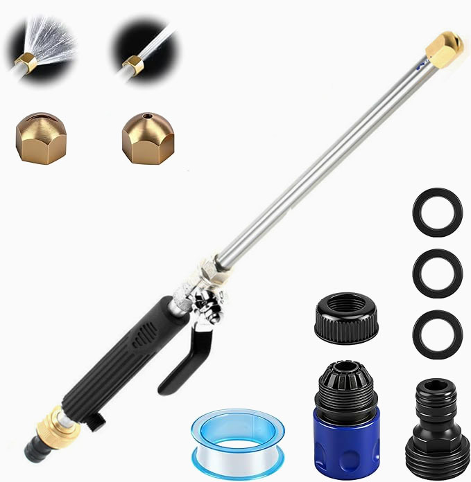 🚀Aircraft Carrier-Grade High-Pressure Cleaning Gun｜300% Pressure Increase・No Electricity Required・30-Second Stain Removal