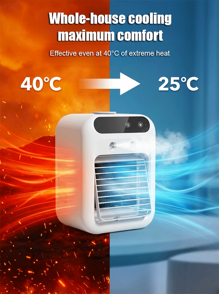 Desktop Air Cooler Fan - Portable Cooling Fan with Humidifier & Mist Function