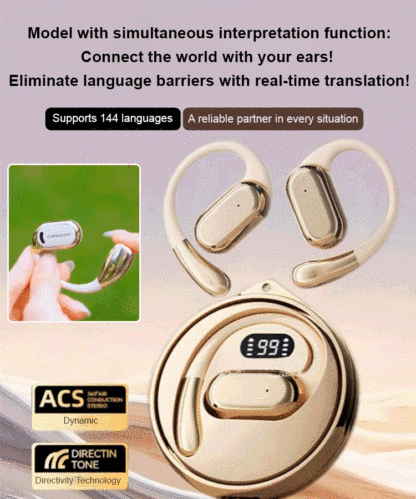 Crafted by our acoustic engineering team, these earbuds offer real-time translation in 144 languages.