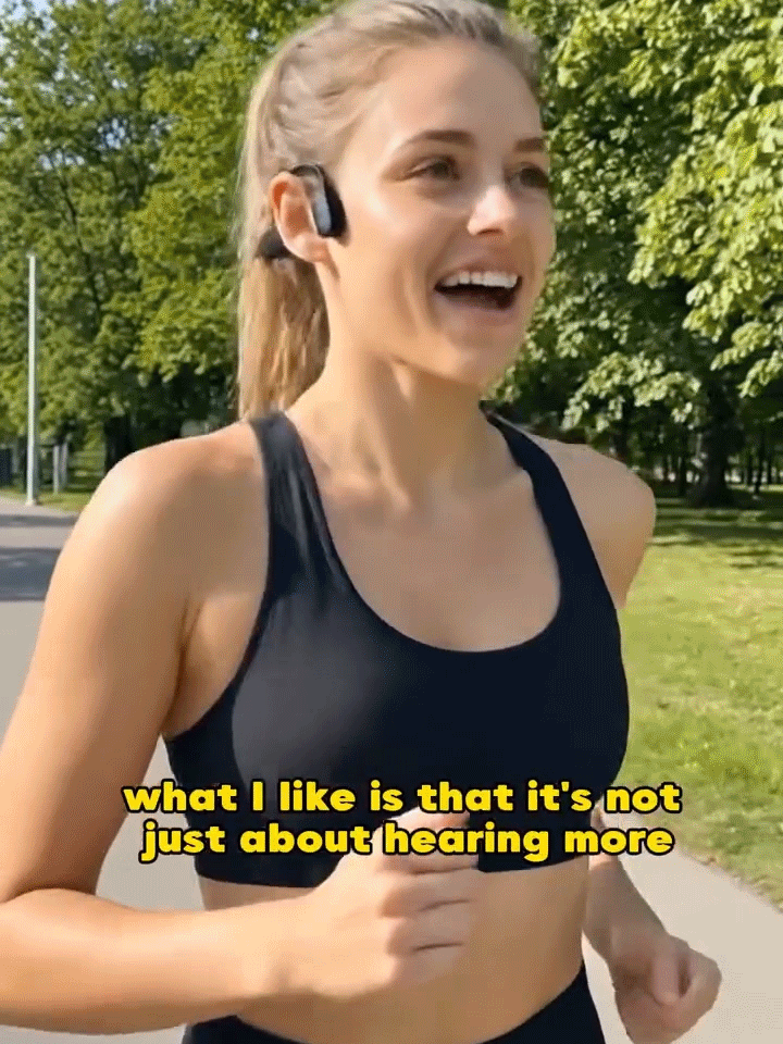 Elderly bone conduction Bluetooth headphones adopt advanced bone conduction sound transmission tech, no need to insert into ear canals 🚫, effectively get rid of ear swelling and soreness from traditional in-ear wearing 😌.