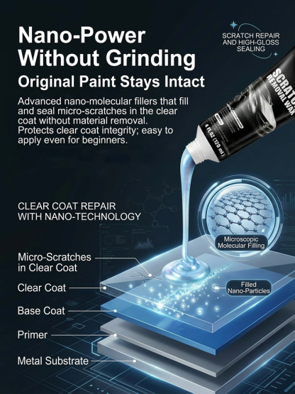【Save $1200 on exorbitant car repair costs】🚘️ No-polishing, non-destructive car scratch repair and sealing wax