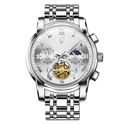 100-meter deep waterproof🌊, perfect for swimming and diving with no worries. Crafted with aerospace-grade stainless steel body🪙 and sapphire crystal watch lens💎, it features outstanding wear & scratch resistance, staying brand new for a decade.