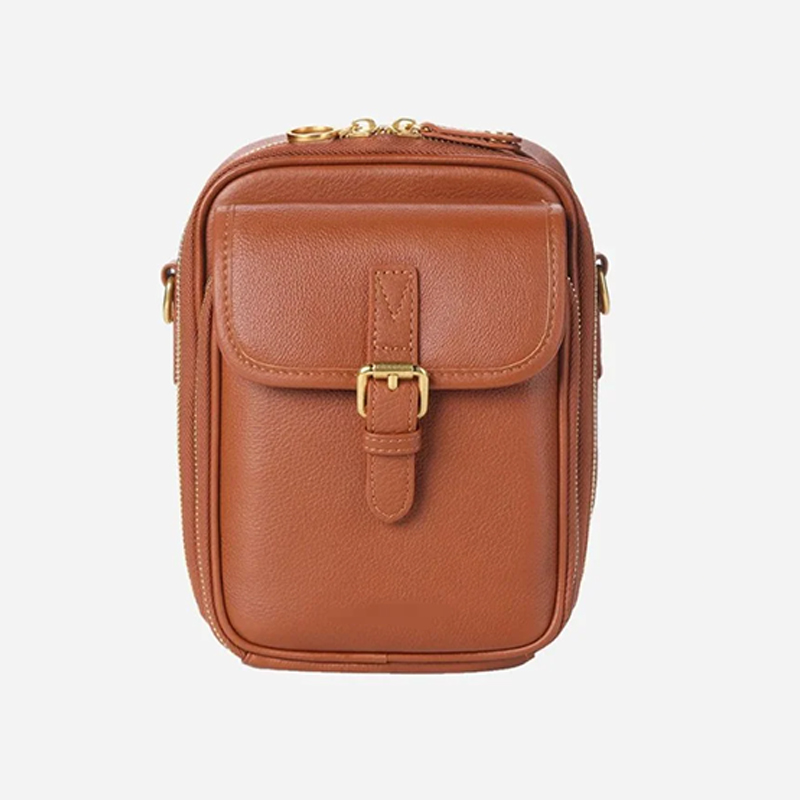 【One bag for two purposes】Cow leather messenger bag, made of cow leather, large capacity
