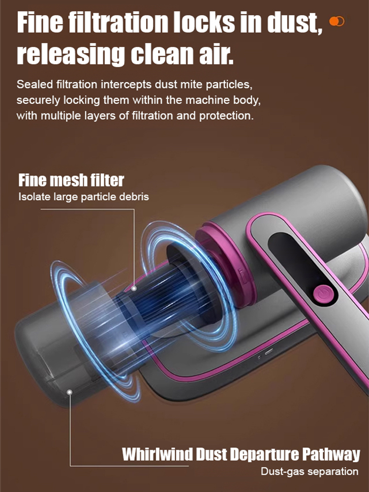 【Free trial】Kill 100% Mites & 99.9% Bacteria💯! Cordless household UV dust mite and sterilizing vacuum cleaner