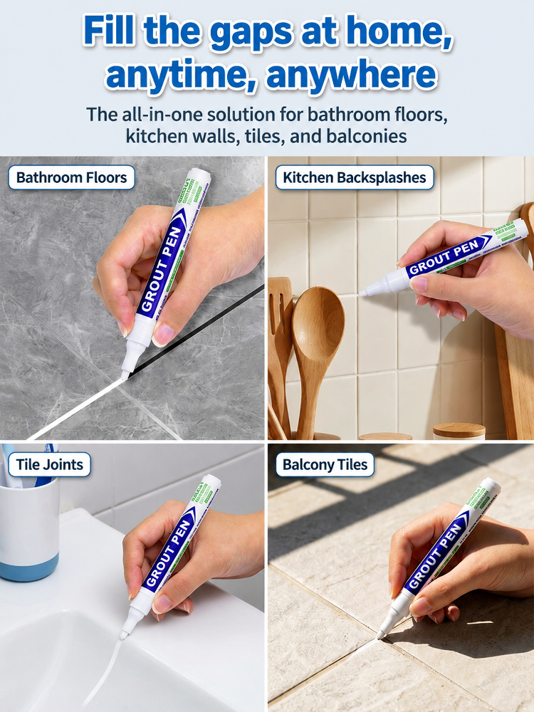 Tile Grout Repair Pen - Instantly Restore Dirty & Moldy Grout