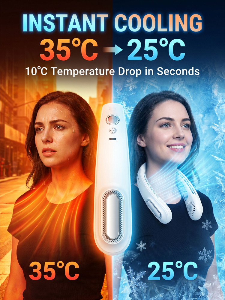 🔋 Run 48h! ☁️ Weightless. 🤫❄️ Silent ice breeze.