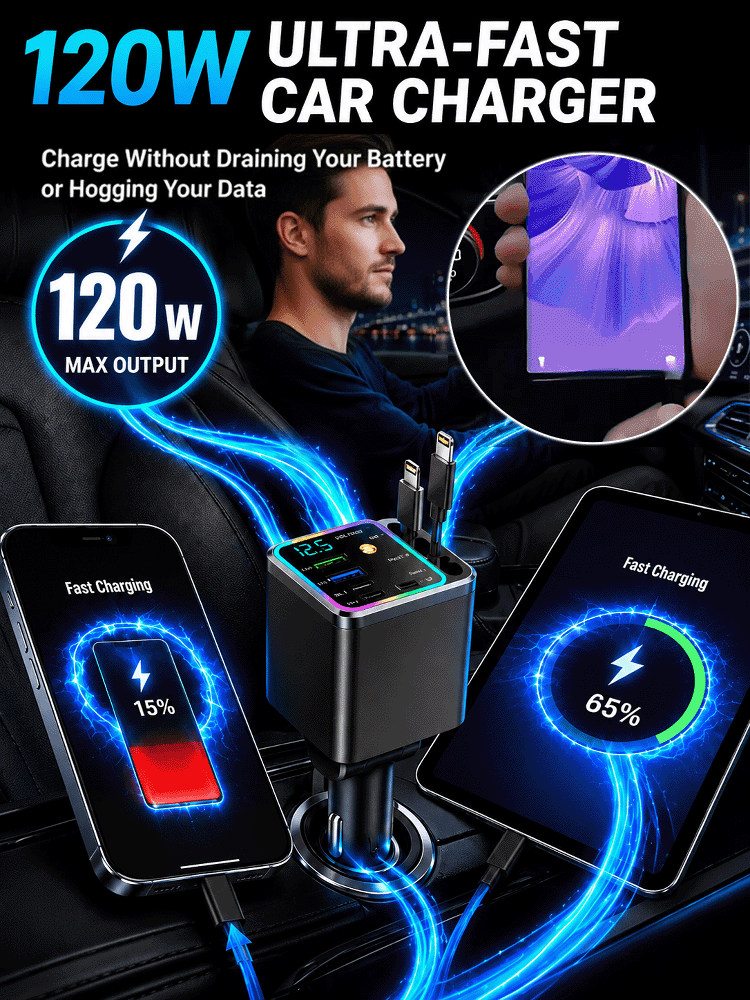 🚗 Stop driving in boring cars! 🔌⚡ One plug gets 120W charging and a million-dollar starry roof ✨