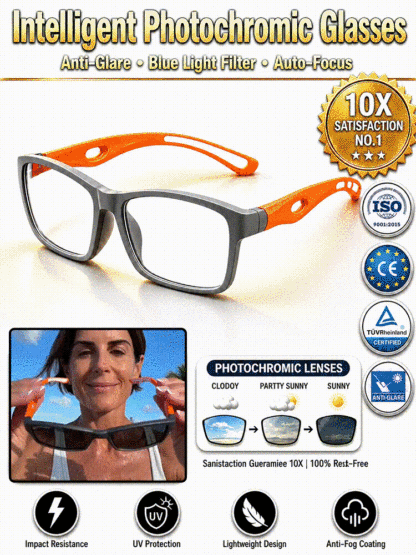 ✅ Stop swapping glasses forever! One pair for seamless vision and instant sun protection.