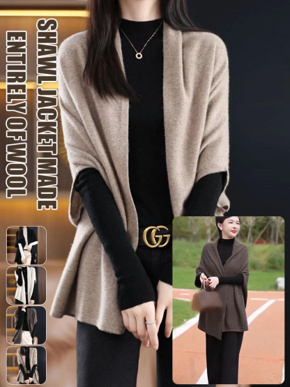 Luxury Wool Shawl Coat 🥰 a perfect accessory for your fall and winter wardrobe