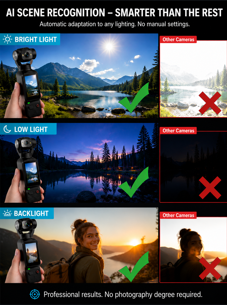 180° drehbarer Linsen-Videorekorder – Tragbare intelligente Outdoor-Aufnahmekamera