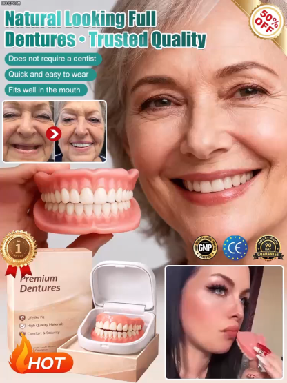 【🦷Buy One Get One Free】3D Bionic Dentures | No Adhesive Required, Stable Fit • Natural Chewing Experience