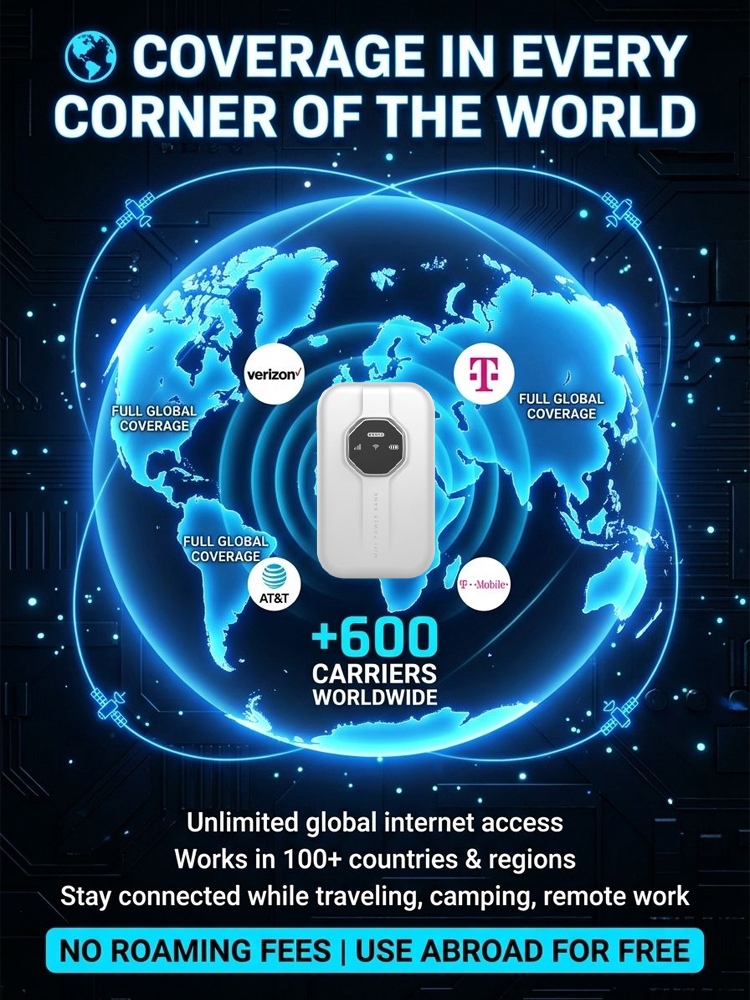 🔥 50% Off!【Global Coverage, Free for Life】Boundless Portable Wi-Fi🛜