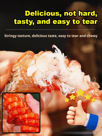 Extra-large dried grilled shrimp, ready to eat.